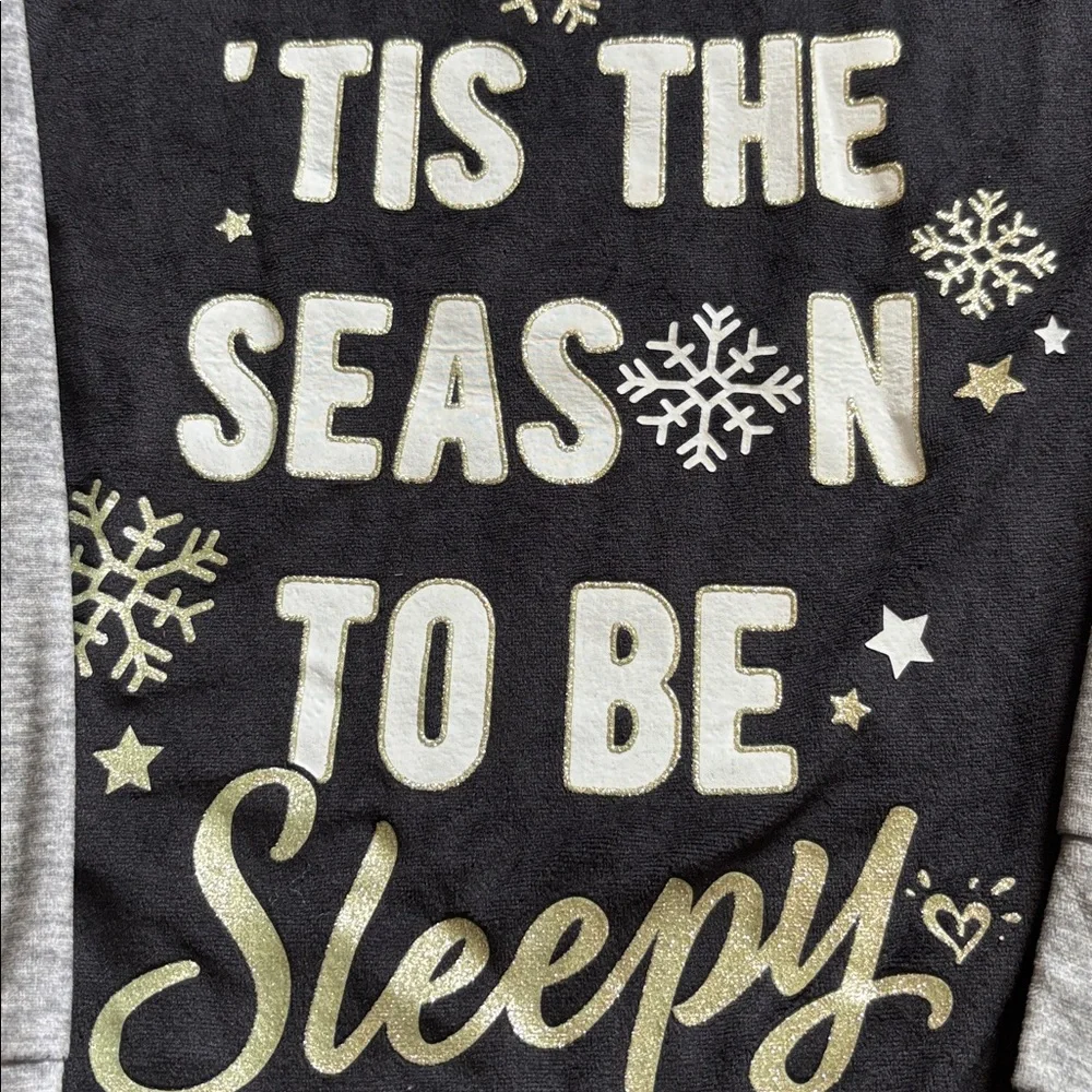 JUSTICE kids 2pc pajama set  TIS THE SEASON TO BE SLEEPY NWT